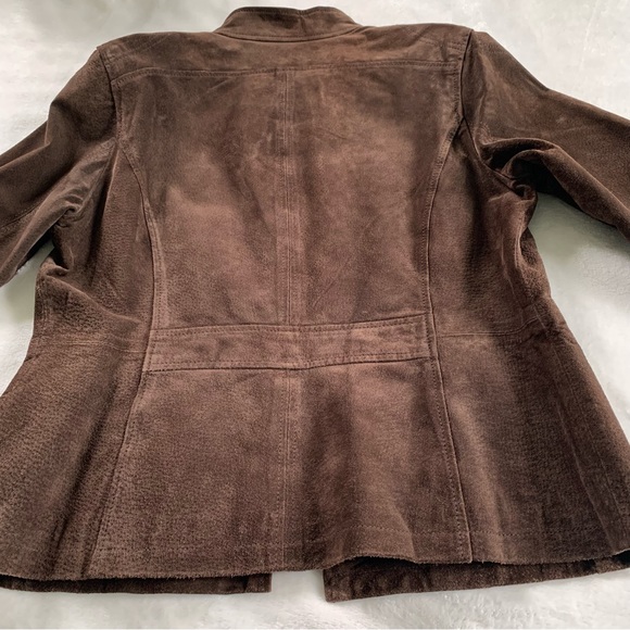 Ruff Hewn Suede Leather brown jacket - Picture 9 of 14